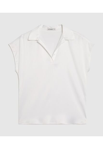 Blusa  Para Mujer Manga Corta Color Blanco Marca Patprimo #30129428