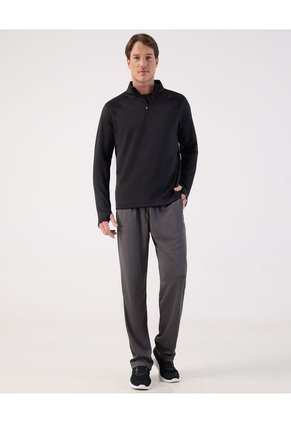 Buzo Unicolor Cuello Alto   Para Hombre Negro Patprimo