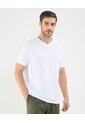 Camiseta Deportiva Cuello En V  Para Hombre Blanco Patprimo de Patprimo