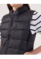 Chaleco Unicolor Acolchado   Para Mujer Negro Patprimo de Patprimo