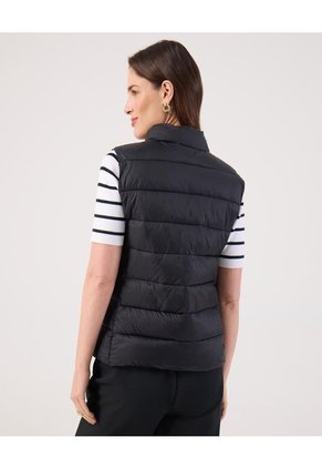 Chaleco Unicolor Acolchado   Para Mujer Negro Patprimo