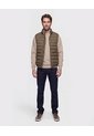 Chaleco Acolchado Cuello Alto   Para Hombre Verde Patprimo de Patprimo