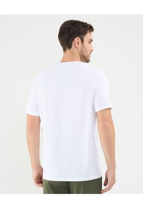 Camiseta Deportiva Cuello En V  Para Hombre Blanco Patprimo