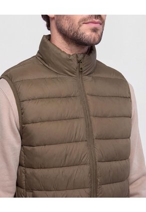 Chaleco Acolchado Cuello Alto Para Hombre Verde Patprimo
