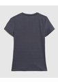 Camiseta  Básica Cuello V Manga Corta  Para Mujer Gris Patprimo de Patprimo
