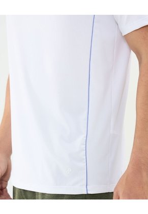 Camiseta Deportiva Cuello En V  Para Hombre Blanco Patprimo