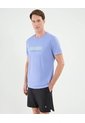 Camiseta Manga Corta Cuello Redondo Con Screen   Para Hombre Azul Patprimo de Patprimo