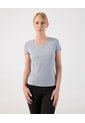 Camiseta Unicolor Texturizada  Para Mujer Gris Patprimo de Patprimo