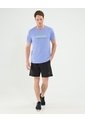 Camiseta Manga Corta Cuello Redondo Con Screen   Para Hombre Azul Patprimo de Patprimo