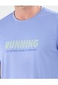 Camiseta Manga Corta Cuello Redondo Con Screen   Para Hombre Azul Patprimo de Patprimo