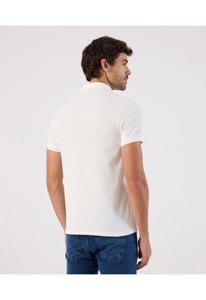 Polo En Tejido Acanalado Para Hombre Blanco Patprimo
