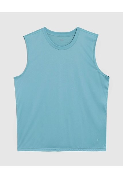 Camiseta Deportiva Unicolor   Para Hombre Azul Patprimo
