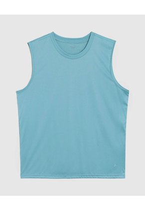 Camiseta Deportiva Unicolor Para Hombre Azul Patprimo