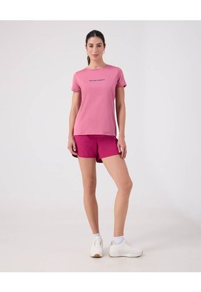Camiseta Deportiva Con Estampado   Para Mujer Rosa Patprimo