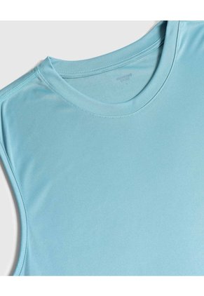 Camiseta Deportiva Unicolor Para Hombre Azul Patprimo