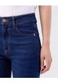 Bermuda Denim Con Dobladillo   Para Mujer Azul Patprimo de Patprimo