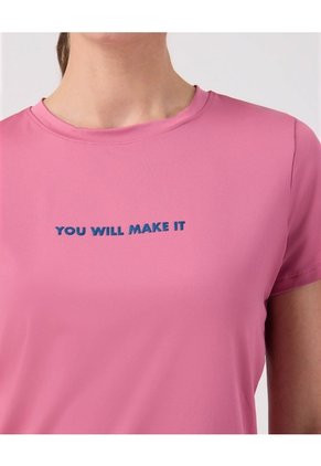 Camiseta Deportiva Con Estampado   Para Mujer Rosa Patprimo