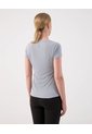 Camiseta Unicolor Texturizada  Para Mujer Gris Patprimo de Patprimo