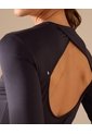 Camiseta  Manga Larga Espalda Abierta  Para Mujer Azul Patprimo de Patprimo