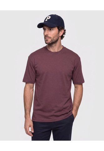 Camiseta Premium Cuello Grueso   Para Hombre Café Patprimo Patprimo