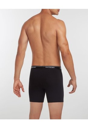 Boxer Con Bragueta Funcional En Lycra-Algodón X1 Para Hombre Negro Patprimo