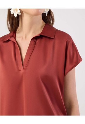 Blusa  Para Mujer Manga Corta Color Naranja Marca Patprimo #30127768