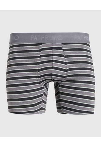 Bóxer Medio A Rayas X1 Para Hombre Gris Patprimo Patprimo