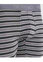 Bóxer Medio A Rayas X1 Para Hombre Gris Patprimo de Patprimo