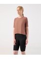 Camiseta Deportiva Boxy  Para Mujer Café Patprimo de Patprimo