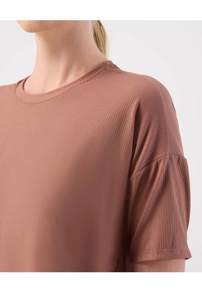 Camiseta Deportiva Boxy Para Mujer Café Patprimo