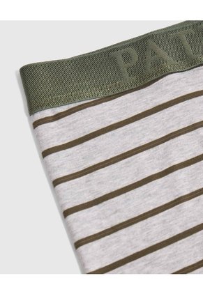Bóxer Medio A Rayas  X1 Para Hombre Gris Patprimo
