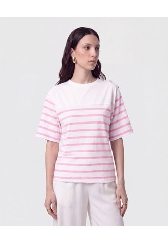 Blusa Con Botones En Hombro   Para Mujer Rosa Patprimo Patprimo