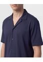 Pijama Unicolor Con Cuello Camisero   Para Hombre Azul Patprimo de Patprimo