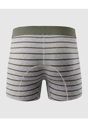 Bóxer Medio A Rayas  X1 Para Hombre Gris Patprimo