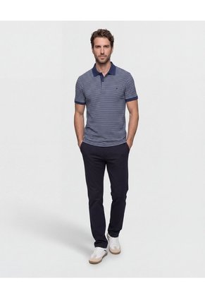 Polo  Manga Corta A Rayas  Para Hombre Azul Patprimo