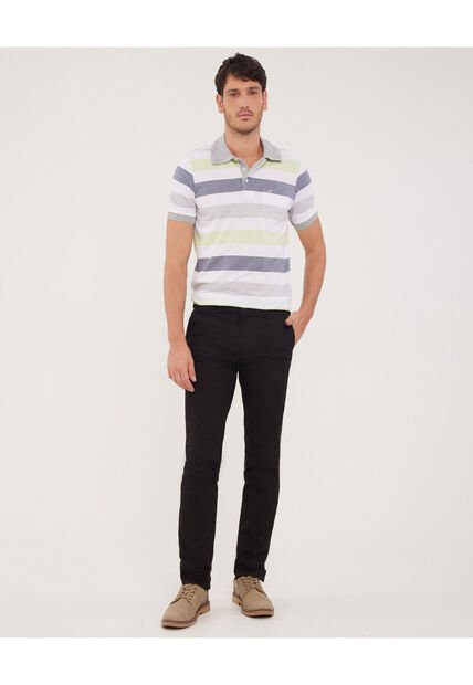 Pantalon Chino Basico Contraste - Nuevo Fit- Slim  Para Hombre Negro Patprimo