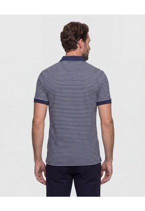 Polo  Manga Corta A Rayas  Para Hombre Azul Patprimo