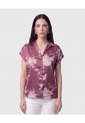 Camisa Manga Corta Estampada   Para Mujer Vino Patprimo Patprimo