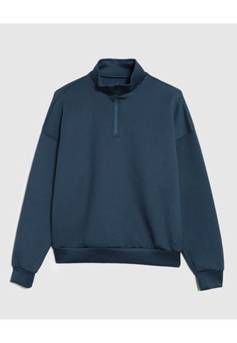 Buzo Unicolor Cuello Alto   Para Mujer Azul Patprimo Patprimo