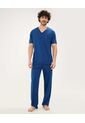 Conjunto De Pijama Con Pantalón  Para Hombre Azul Patprimo de Patprimo