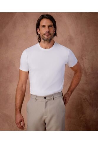 Camiseta  Para Hombre Manga Corta Cuello Redondo Color Blanco Marca Patprimo #44090970 Patprimo