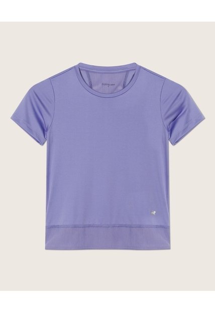 Camiseta Con Detalle De Tul Para Niña  Infantil Niña Azul Patprimo