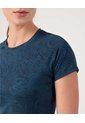 Camiseta Deportiva Estampada   Para Mujer Azul Patprimo de Patprimo