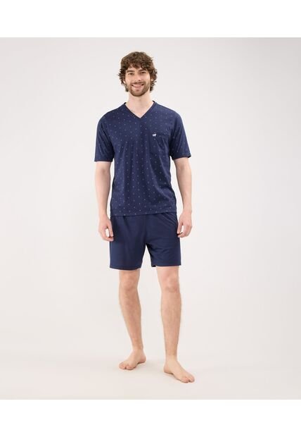 Pijama  Para Hombre M/C P/C Color Azul Marca Patprimo #44040202