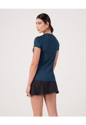 Camiseta Deportiva Estampada Para Mujer Azul Patprimo