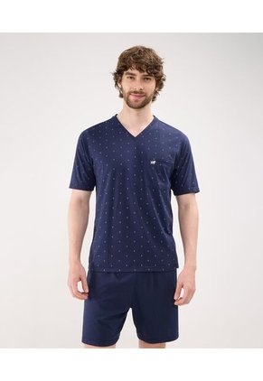 Pijama  Para Hombre M/C P/C Color Azul Marca Patprimo #44040202