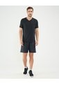 Camiseta Deportiva Cuello En V  Para Hombre Negro Patprimo de Patprimo