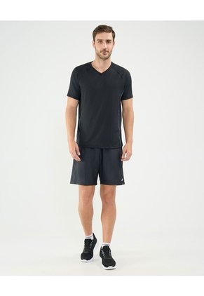 Camiseta Deportiva Cuello En V  Para Hombre Negro Patprimo