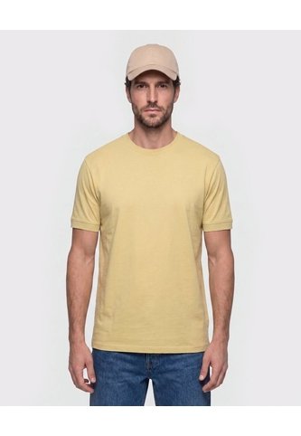 Camiseta Unicolor Básica   Para Hombre Amarillo Patprimo Patprimo