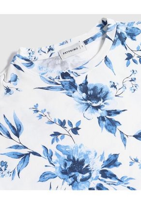 Camiseta  Para Mujer Manga Corta Cuello Redondo Color Azul Marca Patprimo #30093872